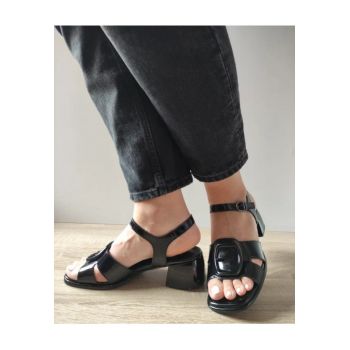 Sandale Elegante Dama  160032B 01-L Negre Lac - Negru -