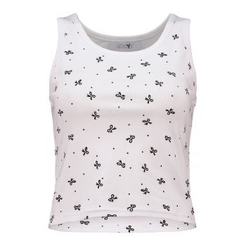 Top crop cu imprimeu