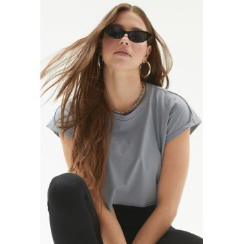 Tricou crop din bumbac