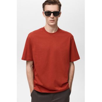 Tricou relaxed-fit cu decolteu la baza gatului