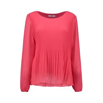 Bluza plisata cu maneci semitransparente