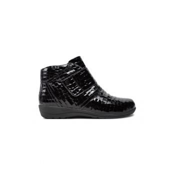 Botine Negru -  Piele lacuita