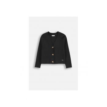 Cardigan striat cu nasturi