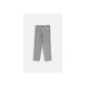 Pantalon de costum slim fit cu buzunare oblice