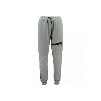 Pantaloni copii  gri - bumbac si poliester - confortabili - cu talie elastica -