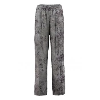 Pantaloni cu imprimeu cu aspect de piele de reptila
