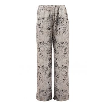 Pantaloni cu imprimeu cu aspect de piele de reptila