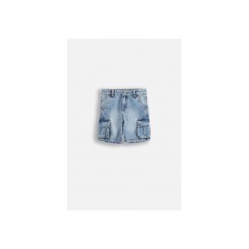 Pantaloni scurti copii - albastru - bumbac Pantaloni scurti copii - albastru - bumbac