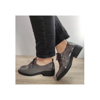 Pantofi Casual Dama  191018-1 Gri Lac - Gri -