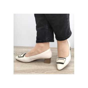 Pantofi Eleganti Dama  91158-10 Crem - Crem -