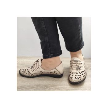 Pantofi Perforati Dama  1154-1 Bej - Bej -