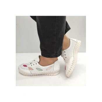 Pantofi Perforati Dama St-622 Albi - Alb - Pantofi Perforati Dama St-622 Albi - Alb -
