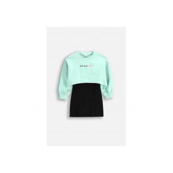 Rochie 2in1 cu imprimeu text