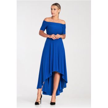 Rochie de seara -  maxi - poliester - albastru