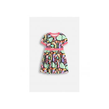 Rochie evazata cu motive tropicale