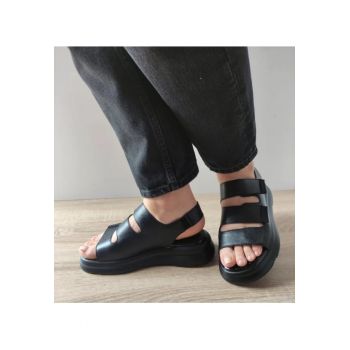 Sandale Casual Dama  60024A 01-N Negre - Negru -