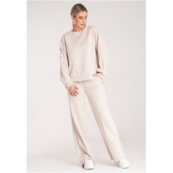 Trening lifestyle dama -  set bej - croi larg - viscoza -