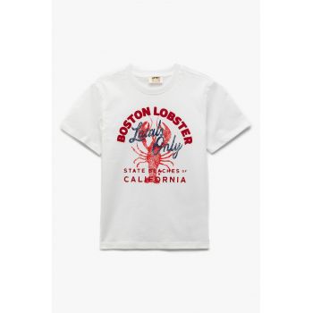 Tricou cu imprimeu grafic si text
