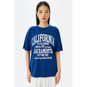 Tricou cu imprimeu text frontal
