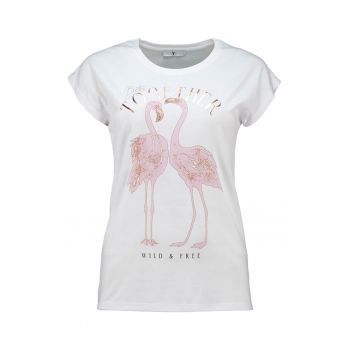 Tricou regular-fit cu imprimeu cu aspect metalizat