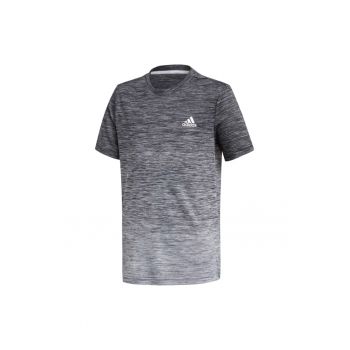 Tricou sport copii -  poliester - gri melange -
