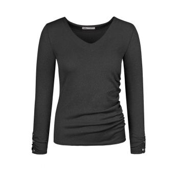 Bluza din raion cu fibre metalice si decolteu in V