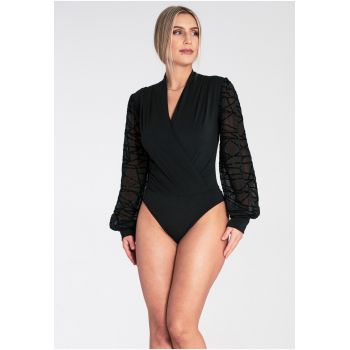 Body dama -  Poliester/Elastan - Elegant - Negru -