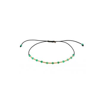 Bratara ajustabila din aur filat de 14K/20 cu pietre onix