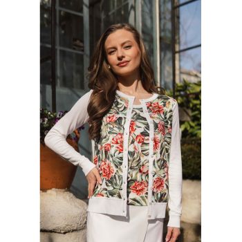Cardigan cu imprimeu floral