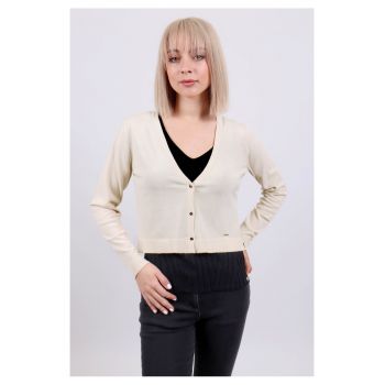 Cardigan scurt din tricot fin