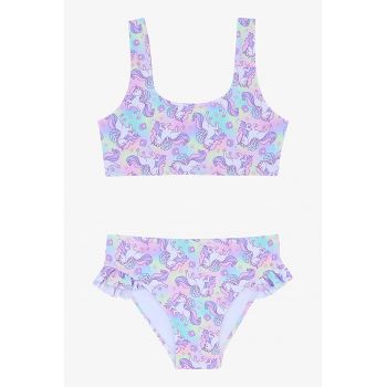 Costum de baie din doua piese - cu unicorn