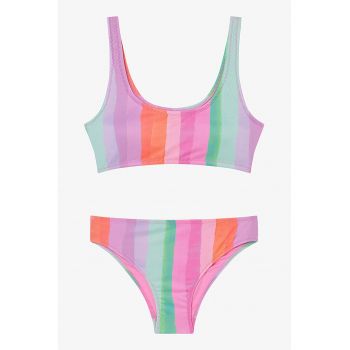 Costum de baie in dungi - din doua piese