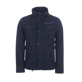 Geaca barbateasca  M65 AIR - militar - albastru marin - poliester-bumbac - cu gluga -