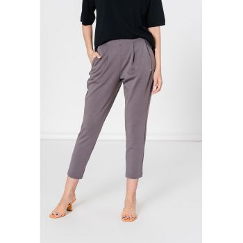 Pantaloni crop din amestec de modal cu pliuri Flex