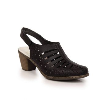 Pantofi dama casual - din piele  negru