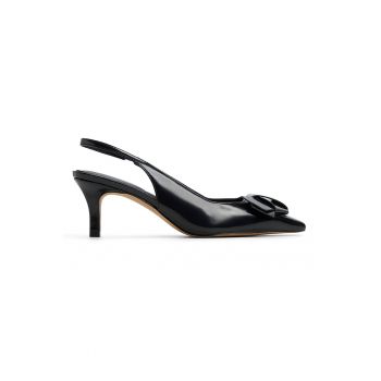 Pantofi slingback de piele ecologica cu toc Blaine