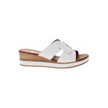 Papuci dama - Piele -  D6456-00 - alb