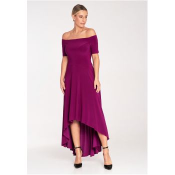 Rochie de seara -  maxi - poliester - violet - ieftina