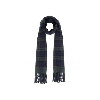 Sal barbati MA.AL.BI - lana - tartan - albastru - 180cm