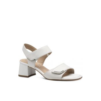 Sandale albe din piele pentru femei  Comfort 88317-44-108 07631