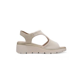 Sandale wedge cu velcro