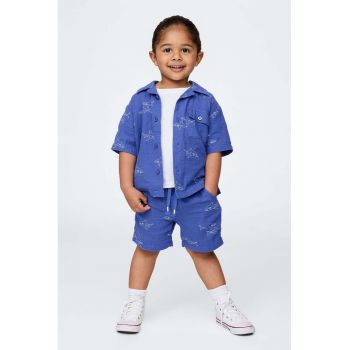 Set de pantaloni scurti si camasa din muselina