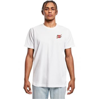 Tricou din bumbac cu decolteu la baza gatului