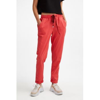 Pantaloni din amestec de lyocell cu snur