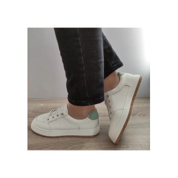 Pantofi Casual Dama  8196-8 Crem + Vernil - Crem -