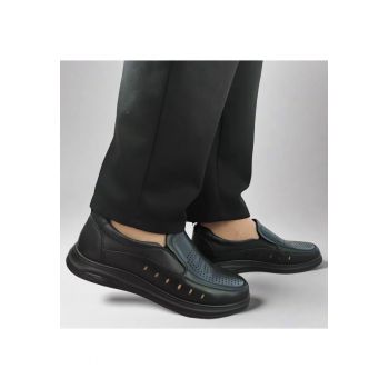Pantofi Casual Perforati Barbati  19156 Negri - Negru -