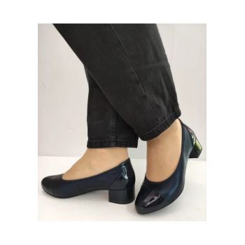 Pantofi Eleganti Dama  22500-42 Albastri Sidefat Cu Lac - Albastru -