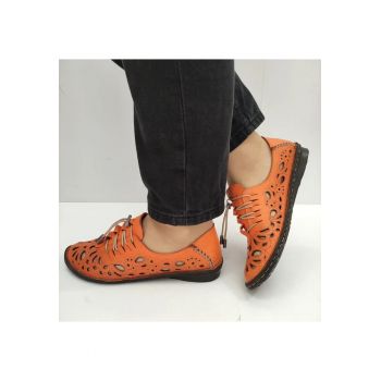 Pantofi Perforati Dama  1154-1-0 Portocalii - Portocaliu - ieftini