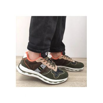 Pantofi Sport Barbati  30160 Verde Kaki + Maro - Verde -