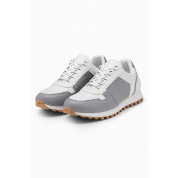 Pantofi sport low-cut cu garnituri din piele ecologica